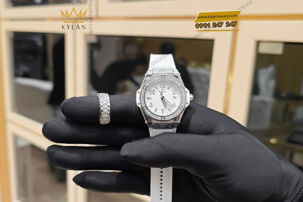 Kỳ Lân Luxury Dong ho Hublot Big Bang One Click Steel White Diamonds 33mm 17 Đồng hồ Hublot Big Bang One Click Steel White Diamonds 33mm