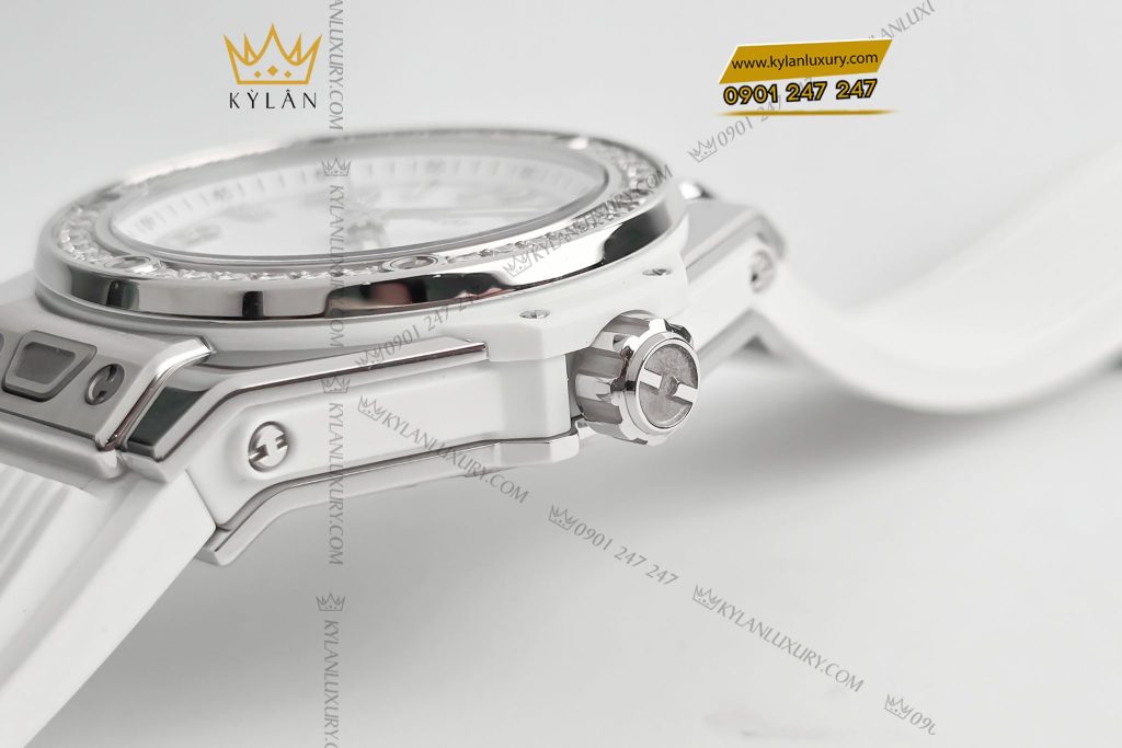 Kỳ Lân Luxury Dong ho Hublot Big Bang One Click Steel White Diamonds 33mm 4 Đồng hồ Hublot Big Bang One Click Steel White Diamonds 33mm