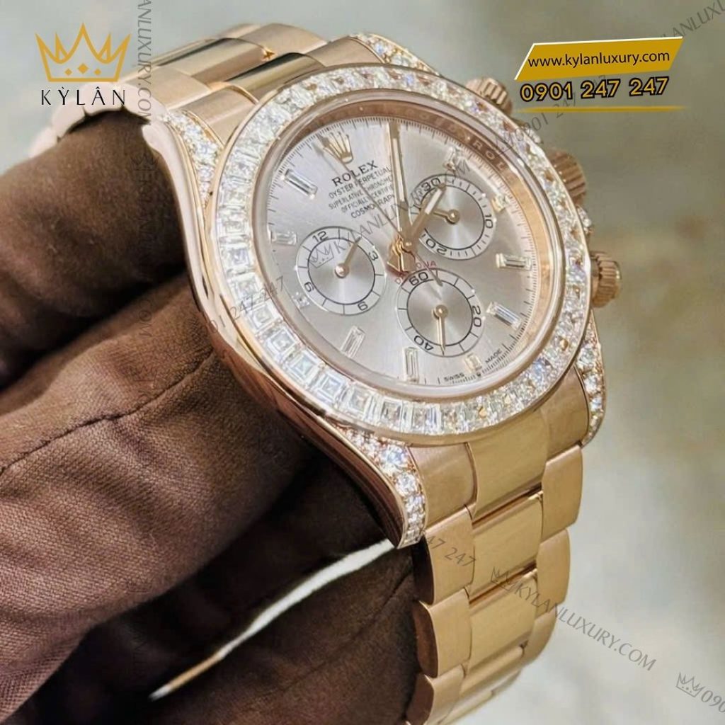 Kỳ Lân Luxury Dong ho Rolex Cosmograph Daytona 40 126595TBR 0001 mat so Sundust 3 Đồng hồ Rolex Cosmograph Daytona 40 126595TBR-0001 mặt số Sundust