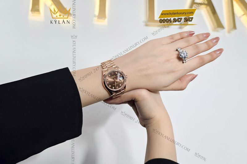 Đồng hồ Rolex Datejust 31 278275-0010 Mặt Số Chocolate Nạm Kim Cương