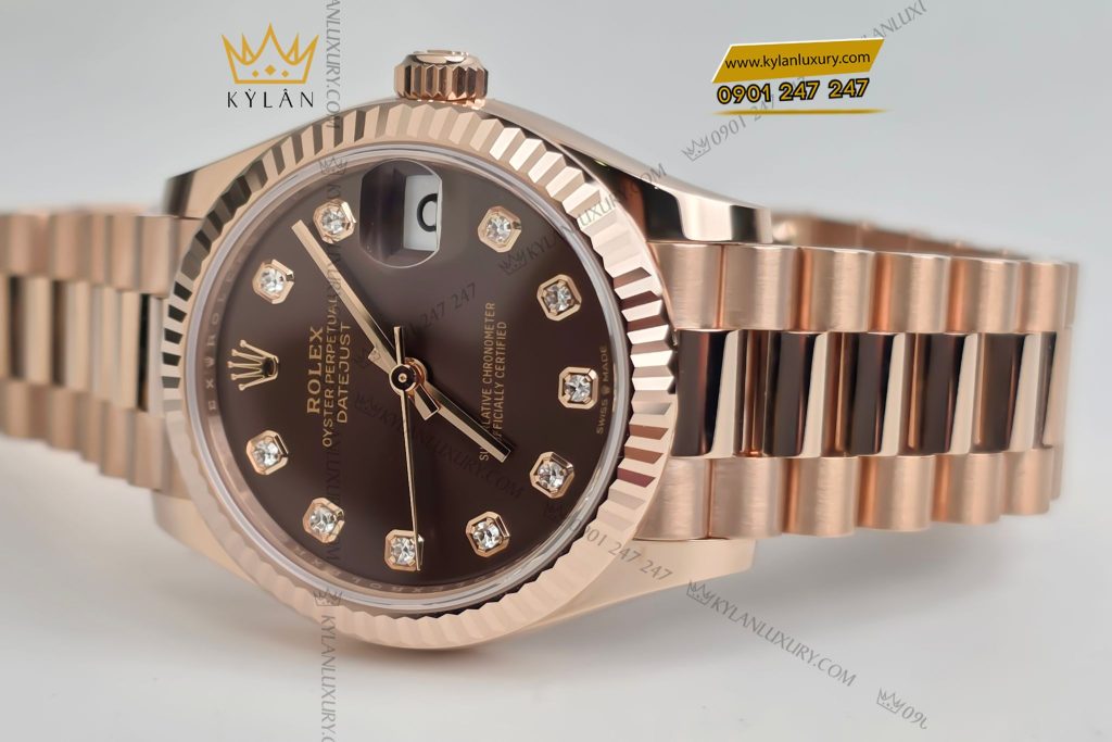 Kỳ Lân Luxury Dong ho Rolex Datejust 31 278275 0010 Mat So Chocolate 3 Đồng hồ Rolex Datejust 31 278275-0010 Mặt Số Chocolate Nạm Kim Cương