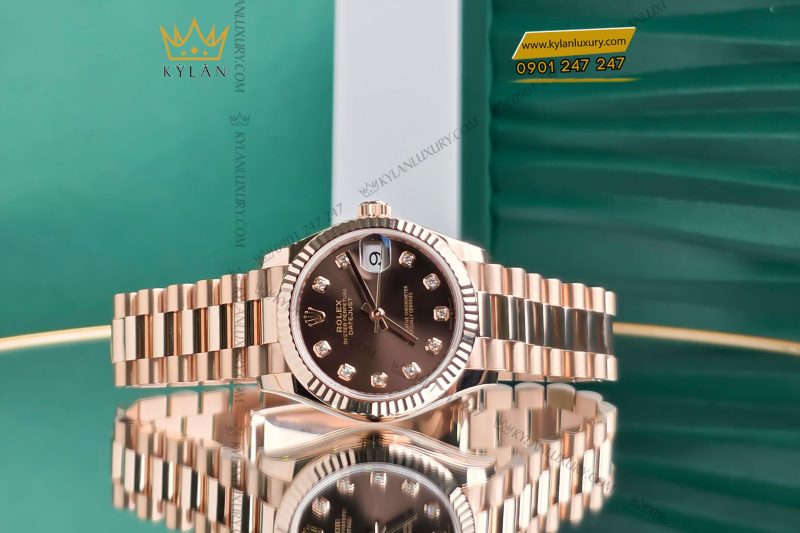 Đồng hồ Rolex Datejust 31 278275-0010 Mặt Số Chocolate Nạm Kim Cương