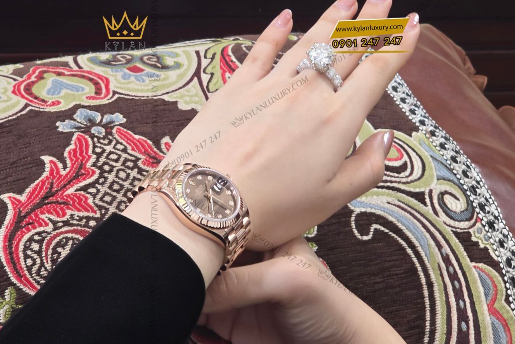 Kỳ Lân Luxury Dong ho Rolex Datejust 31 278275 0010 Mat So Chocolate 9 Đồng hồ Rolex Datejust 31 278275-0010 Mặt Số Chocolate Nạm Kim Cương