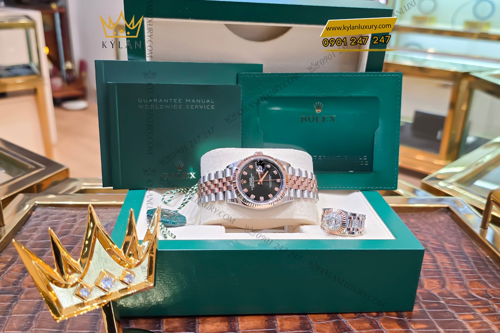 Kỳ Lân Luxury Dong ho Rolex Datejust 36 126231 0019 mat so den 15 Đồng hồ Rolex Datejust 126231-0019 Black Dial
