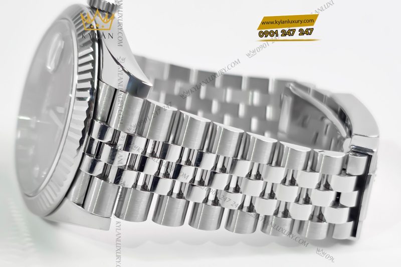 Đồng hồ Rolex Datejust 41 126334-0006 mặt xám ghi, cọc số kim cương