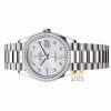 Đồng hồ Rolex Day-Date 36 128349RBR-0004 mặt số khảm trai, cọc số kim cương