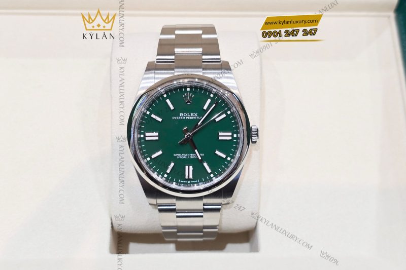 Đồng hồ Rolex Oyster Perpetual 41 134300-0005 mặt số xanh lá