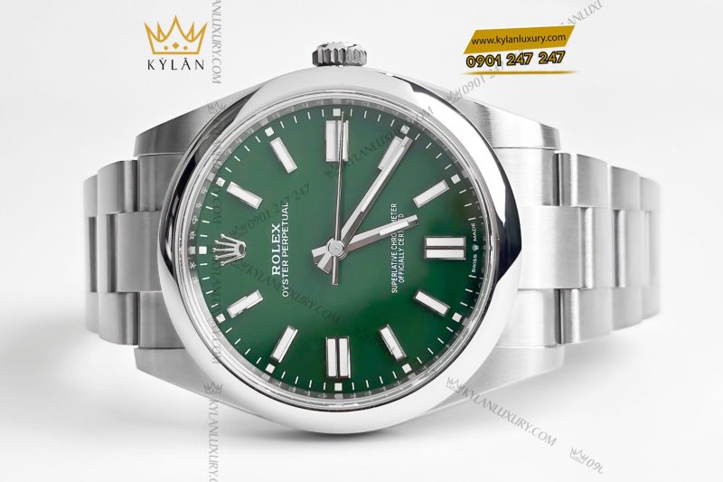 Đồng hồ Rolex Oyster Perpetual 41 134300-0005 mặt số xanh lá