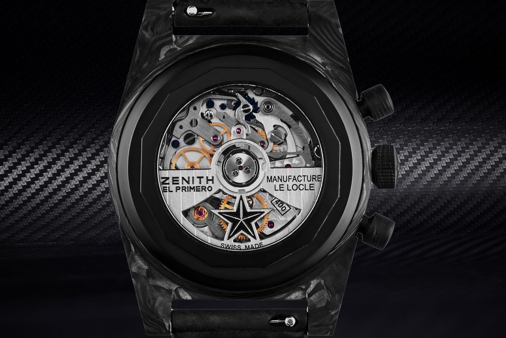 Kỳ Lân Luxury Dong ho Zenith x Revolution Chronomaster Revival A3818 Cover Girl Carbon11 Đồng hồ Zenith x Revolution Chronomaster Revival A3818 “Cover Girl Carbon”