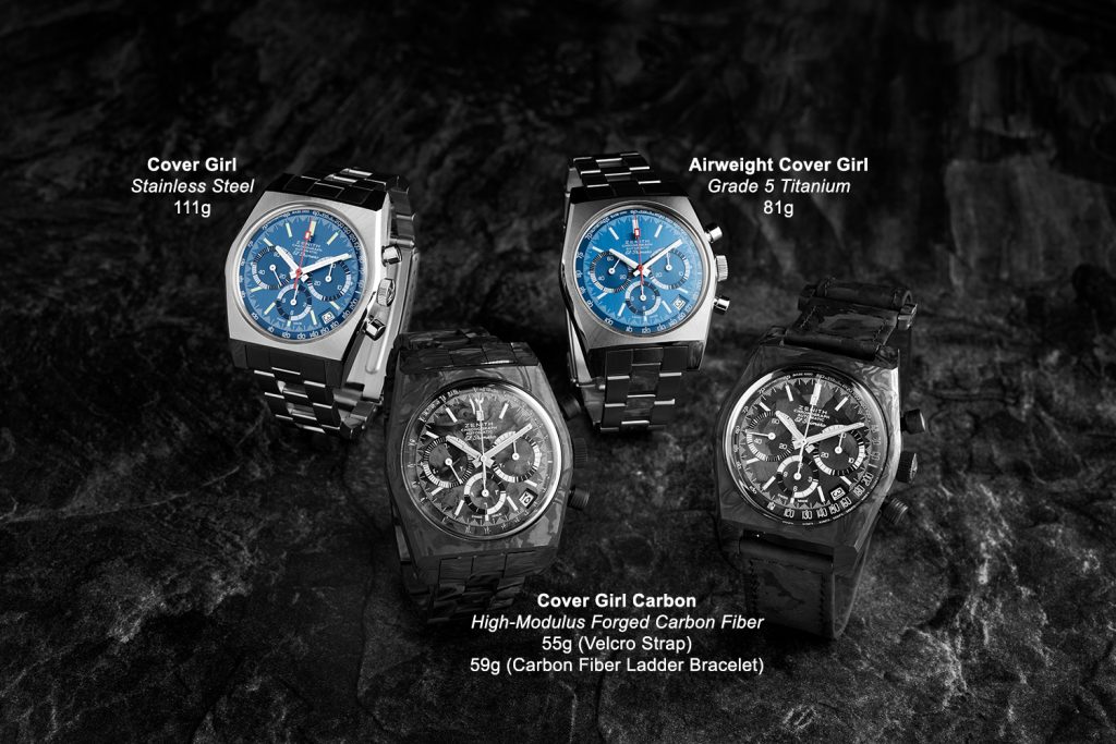 Kỳ Lân Luxury Dong ho Zenith x Revolution Chronomaster Revival A3818 Cover Girl Carbon12 Đồng hồ Zenith x Revolution Chronomaster Revival A3818 “Cover Girl Carbon”