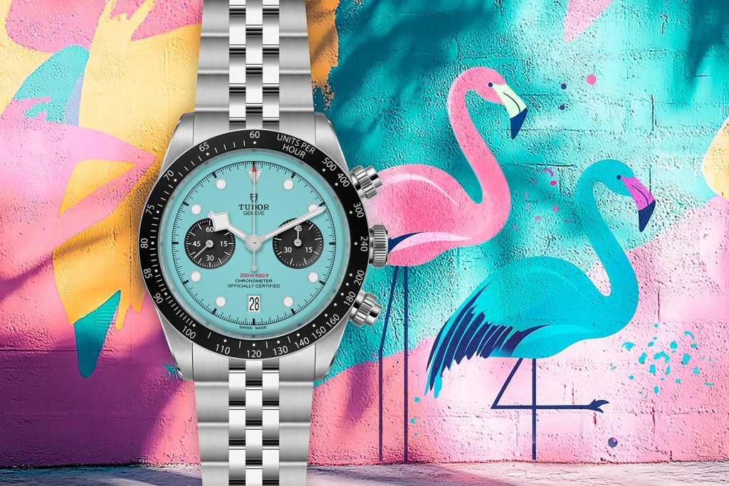 Kỳ Lân Luxury Tudor Black Bay Chrono Mau xanh Flamingo Đồng hồ Tudor Black Bay Chrono “Flamingo Blue”