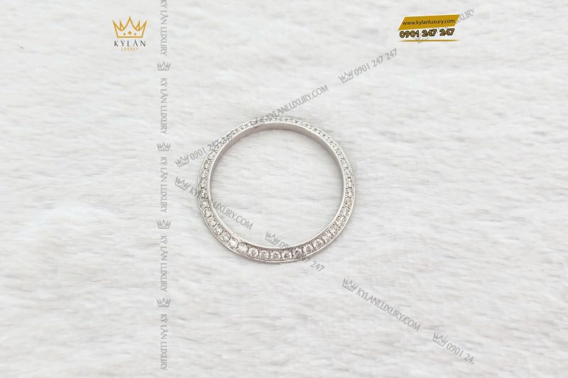 Kỳ Lân Luxury Vanh Bezel Rolex vang trang 18k Au750 dinh kim cuong 7 Vòng Bezel Rolex vàng trắng 18k Au750 đính kim cương