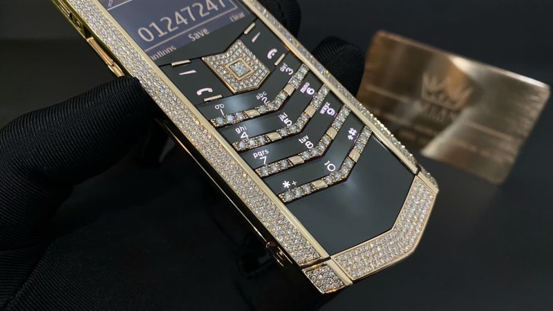 Kỳ Lân Luxury Vertu Signature S Full Gold Full Diamond 14 Vertu Signature S Full Gold Full Diamond