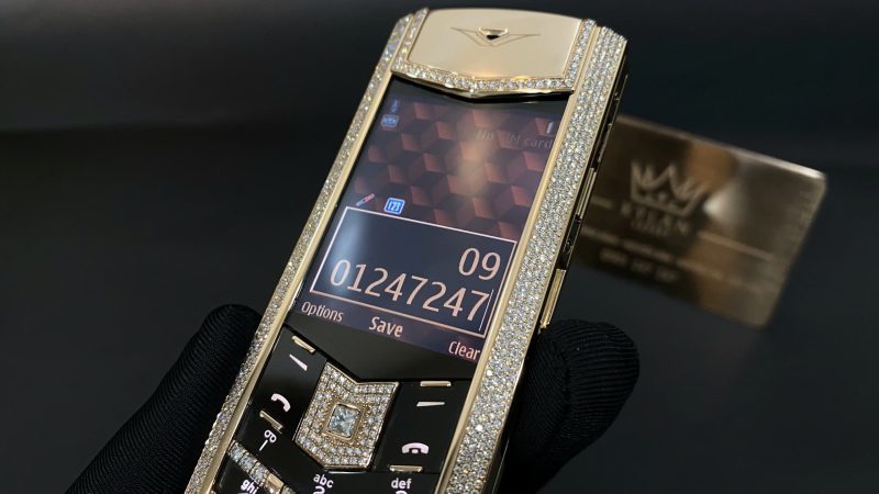 Kỳ Lân Luxury Vertu Signature S Full Gold Full Diamond 2 Vertu Signature S Full Gold Full Diamond