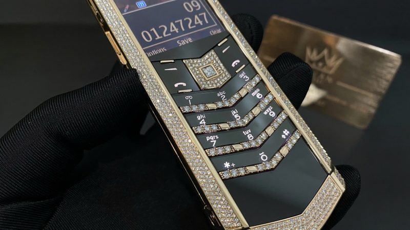 Kỳ Lân Luxury Vertu Signature S Full Gold Full Diamond 34 Vertu Signature S Full Gold Full Diamond