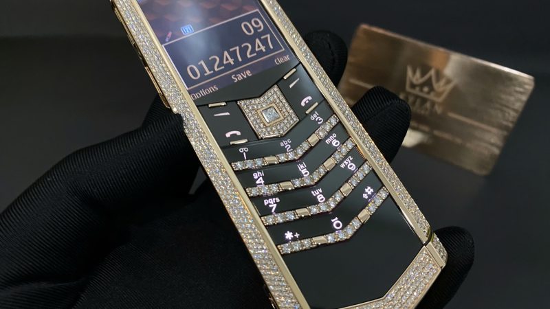 Kỳ Lân Luxury Vertu Signature S Full Gold Full Diamond 35 Vertu Signature S Full Gold Full Diamond