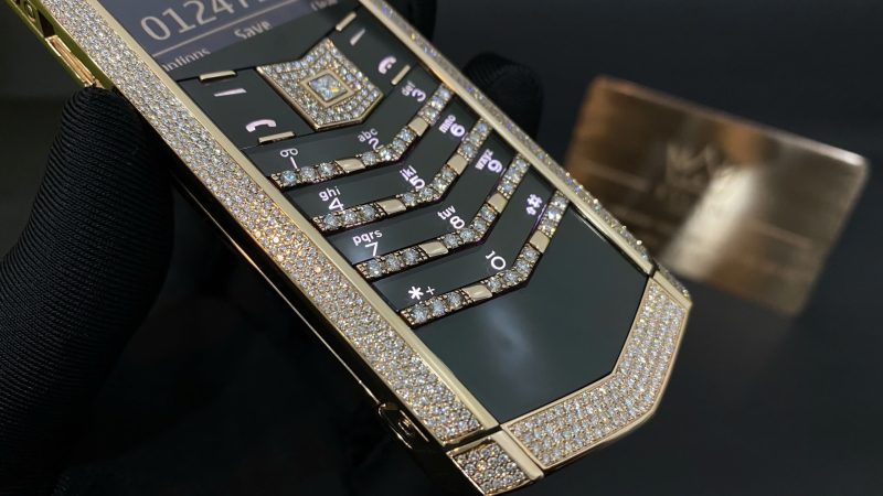 Kỳ Lân Luxury Vertu Signature S Full Gold Full Diamond 9 Vertu Signature S Full Gold Full Diamond