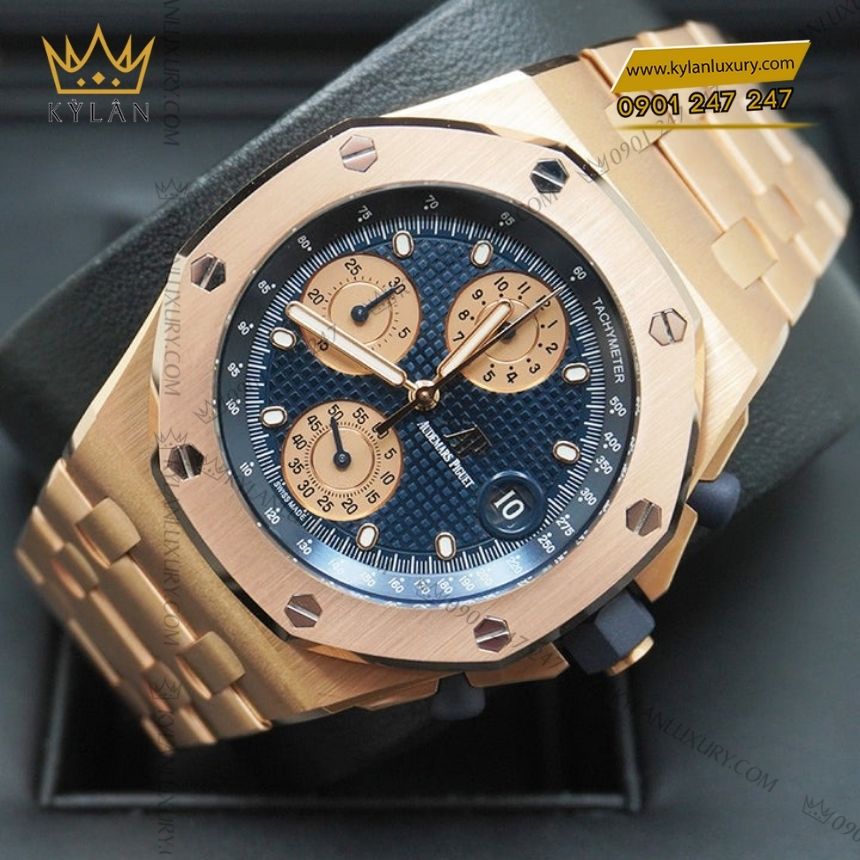 Kỳ Lân Luxury audemars piguet royal oak offshore 26238or oo 2000or 01 2 Đồng hồ Royal Oak Offshore Chronograph mặt xanh dương 42mm