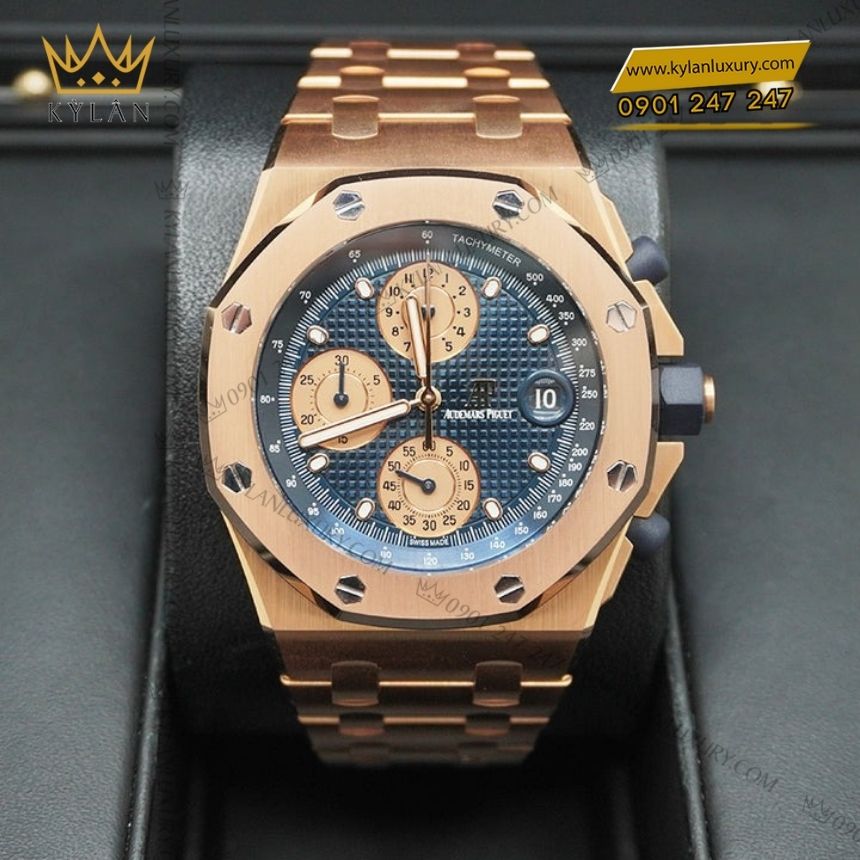 Kỳ Lân Luxury audemars piguet royal oak offshore 26238or oo 2000or 01 3 Đồng hồ Royal Oak Offshore Chronograph mặt xanh dương 42mm