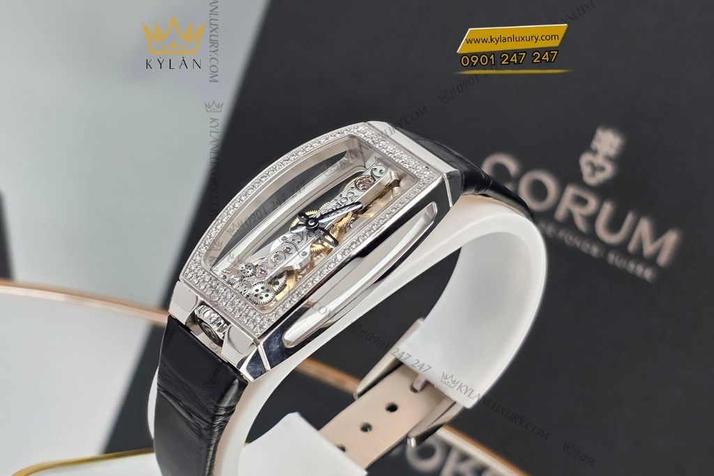 Kỳ Lân Luxury corum golden bridge miss white gold diamonds 2 Đồng hồ Corum Golden Bridge Miss White Gold Diamonds