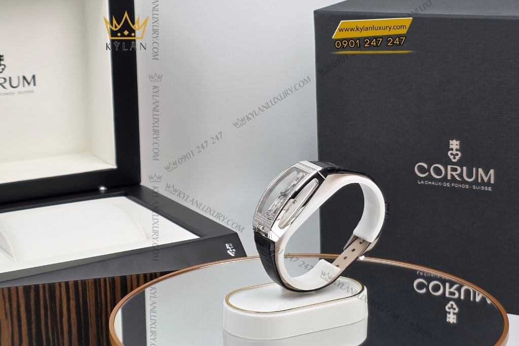 Kỳ Lân Luxury corum golden bridge miss white gold diamonds 4 Đồng hồ Corum Golden Bridge Miss White Gold Diamonds