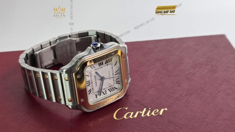 Kỳ Lân Luxury dong ho Cartier Santos de Cartier Medium Size 35mm 4 Đồng hồ Cartier Santos de Cartier Medium Size 35mm