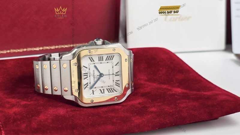 Kỳ Lân Luxury dong ho Cartier Santos de Cartier Medium Size 35mm 7 Đồng hồ Cartier Santos de Cartier Medium Size 35mm