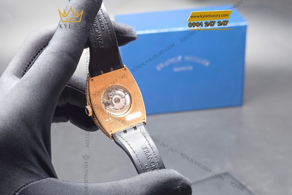 Kỳ Lân Luxury dong ho franck muller gold custom diamond 12 Đồng hồ Franck Muller Geneve V32 Rose Gold Diamond