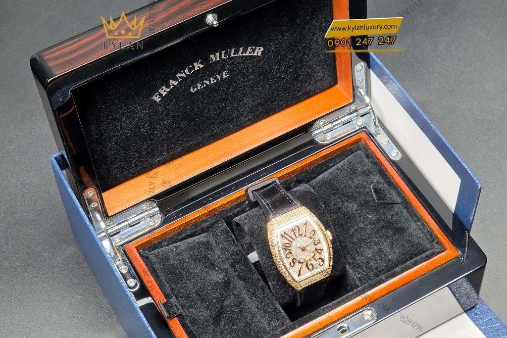 Kỳ Lân Luxury dong ho franck muller gold custom diamond 16 Đồng hồ Franck Muller Geneve V32 Rose Gold Diamond