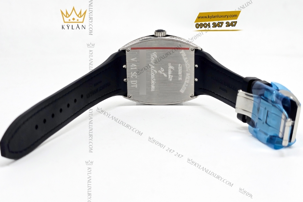 Kỳ Lân Luxury dong ho franck muller vanguard v41 black pave diamond 2 Đồng hồ Franck Muller Vanguard V41 Black Pavé Diamond