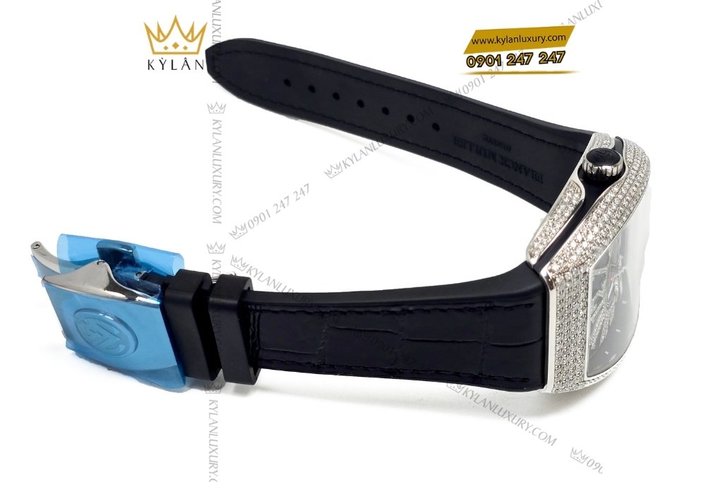 Kỳ Lân Luxury dong ho franck muller vanguard v41 black pave diamond 3 Đồng hồ Franck Muller Vanguard V41 Black Pavé Diamond