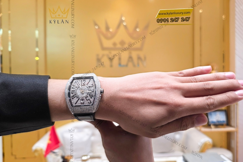 Kỳ Lân Luxury dong ho franck muller vanguard v41 sc dt ac brnr 12 Đồng hồ Franck Muller Vanguard V41 SC DT AC BRNR
