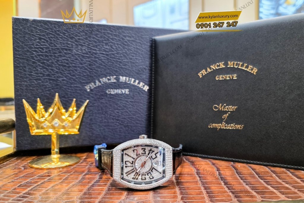 Kỳ Lân Luxury dong ho franck muller vanguard v41 sc dt ac brnr 15 Đồng hồ Franck Muller Vanguard V41 SC DT Black Full Diamond