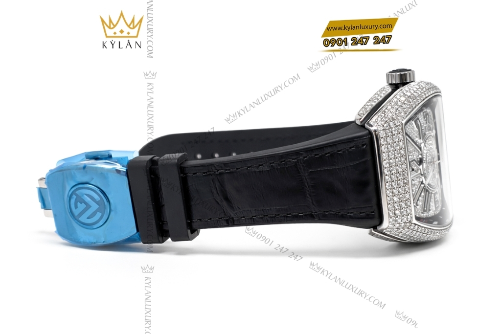 Kỳ Lân Luxury dong ho franck muller vanguard v41 sc dt ac brnr 2 Đồng hồ Franck Muller Vanguard V41 SC DT Black Full Diamond