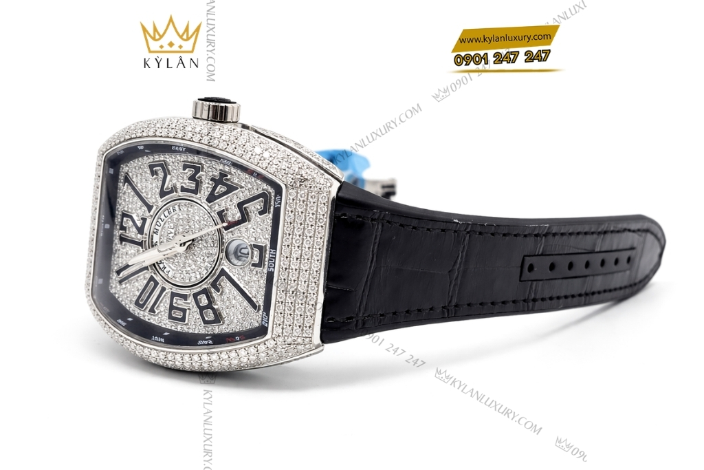 Kỳ Lân Luxury dong ho franck muller vanguard v41 sc dt ac brnr 3 Đồng hồ Franck Muller Vanguard V41 SC DT Black Full Diamond