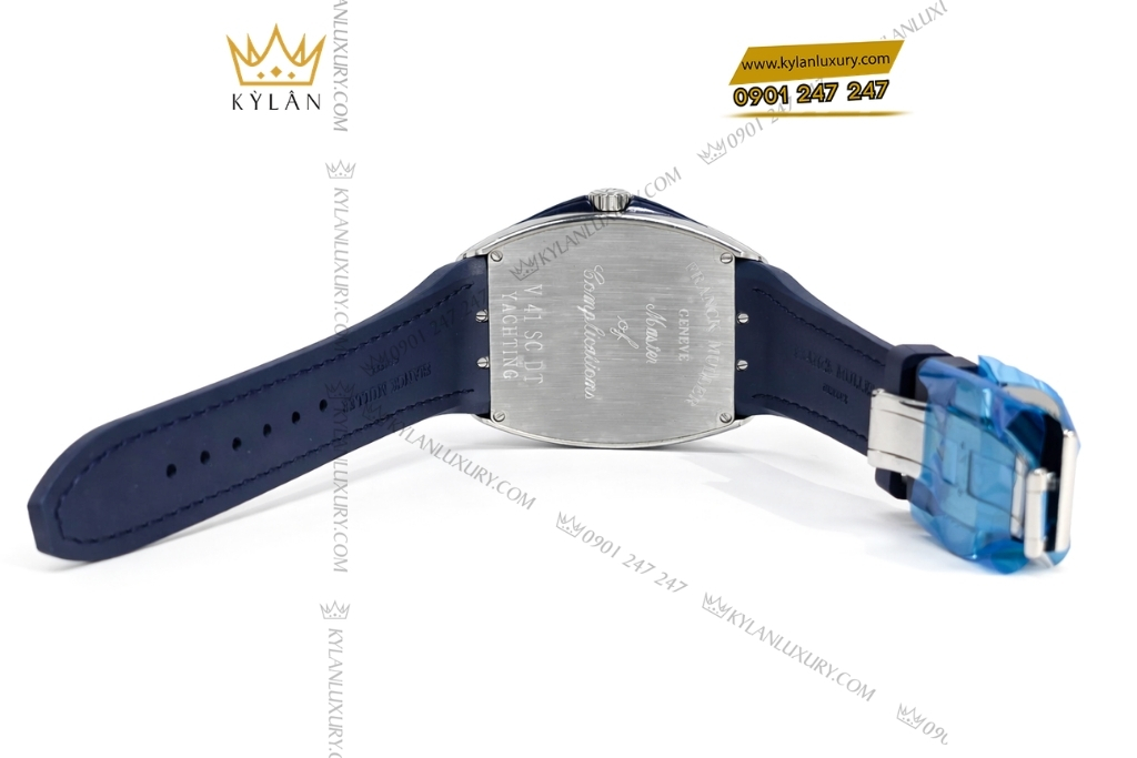 Kỳ Lân Luxury dong ho franck muller vanguard yachting v41 sc dt mat so xanh 8 Đồng hồ Franck Muller Vanguard Yachting - V41 SC DT mặt số xanh