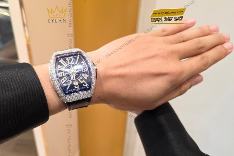 Đồng hồ Franck Muller Yachting V41 SC DT xanh dương kim cương