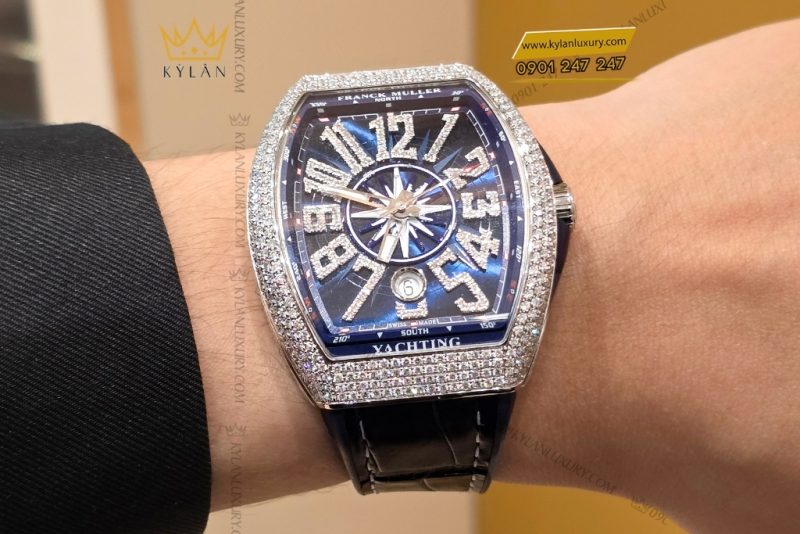 Đồng hồ Franck Muller Yachting V41 SC DT xanh dương kim cương