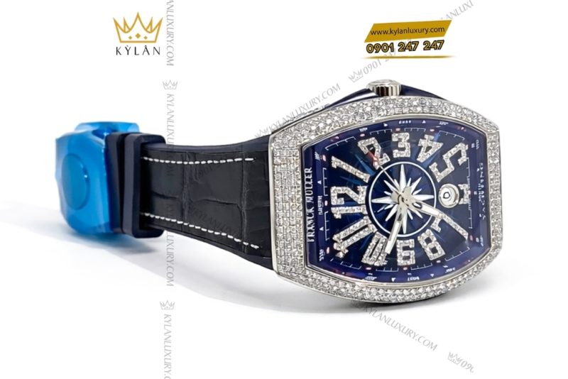 Đồng hồ Franck Muller Yachting V41 SC DT xanh dương kim cương