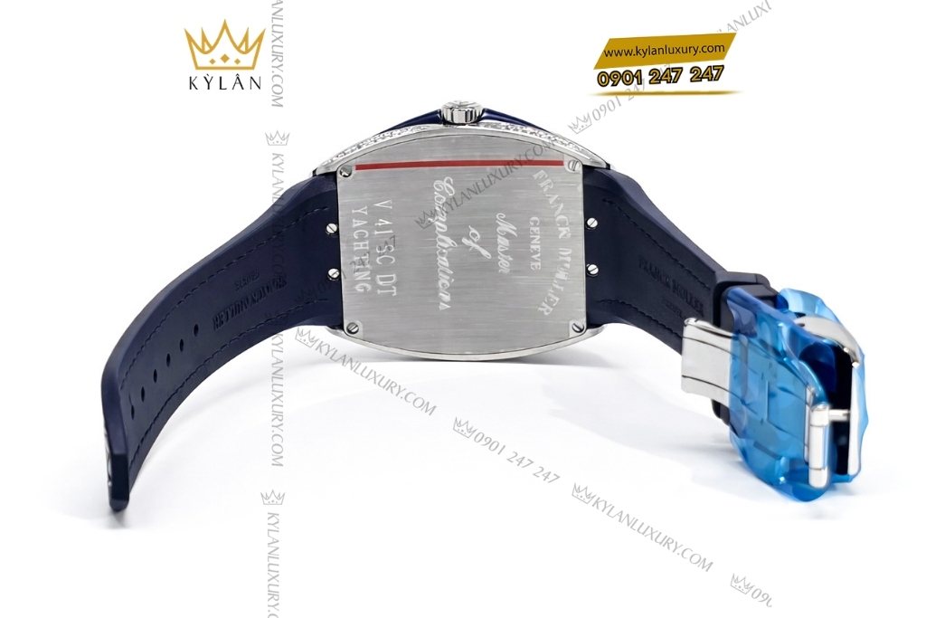 Kỳ Lân Luxury dong ho franck muller yachting v41 sc dt 5 Đồng hồ Franck Muller Yachting V41 SC DT xanh dương kim cương