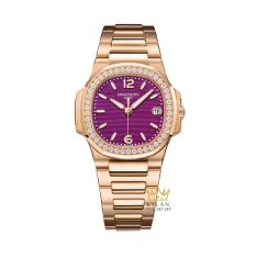 Đồng hồ Patek Philippe Nautilus mặt số tím vành kim 7010-1R-013