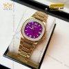 Đồng hồ Patek Philippe Nautilus mặt số tím vành kim 7010-1R-013