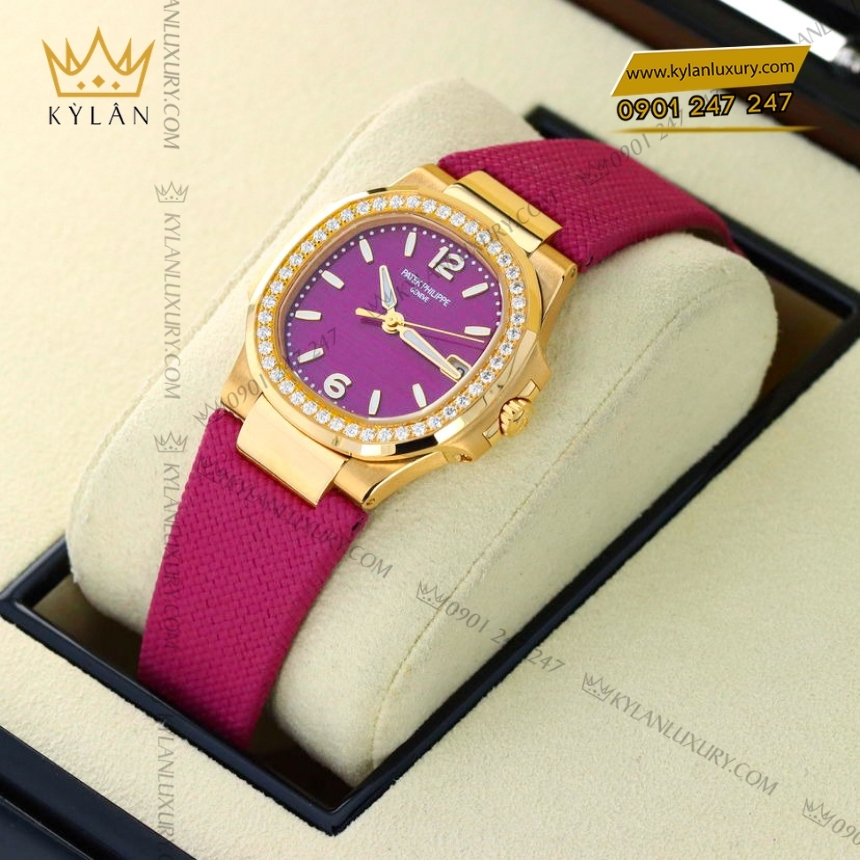 Kỳ Lân Luxury dong ho patek philippe 7010r 013 4 Đồng hồ Patek Philippe Nautilus mặt số tím 7010R-013