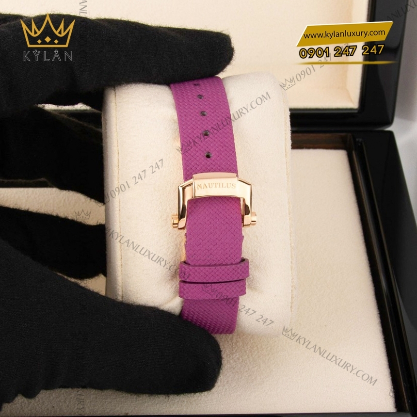 Kỳ Lân Luxury dong ho patek philippe 7010r 013 8 Đồng hồ Patek Philippe Nautilus mặt số tím 7010R-013
