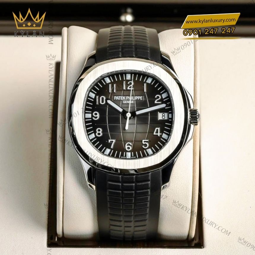 Kỳ Lân Luxury dong ho patek philippe aquanaut 5167a 001 7 Đồng hồ Patek Philippe Aquanaut 5167A-001 thép mặt số đen
