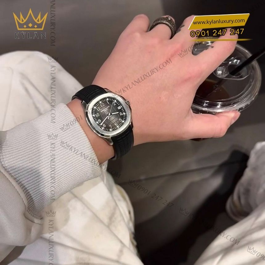 Kỳ Lân Luxury dong ho patek philippe aquanaut 5167a 001 8 Đồng hồ Patek Philippe Aquanaut 5167A-001 thép mặt số đen