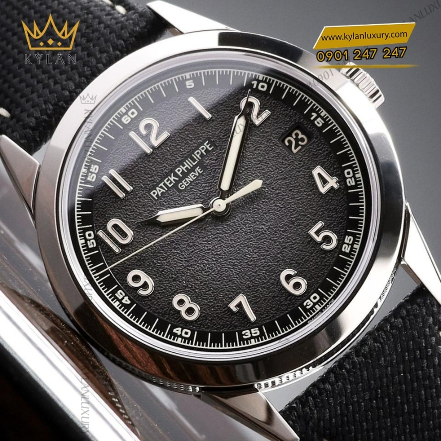 Kỳ Lân Luxury dong ho patek philippe calatrava 5226g 001 10 Đồng hồ Patek Philippe Calatrava mặt xám 5226G-001