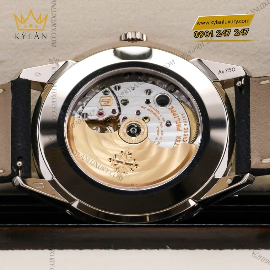 Kỳ Lân Luxury dong ho patek philippe calatrava 5226g 001 11 Đồng hồ Patek Philippe Calatrava mặt xám 5226G-001