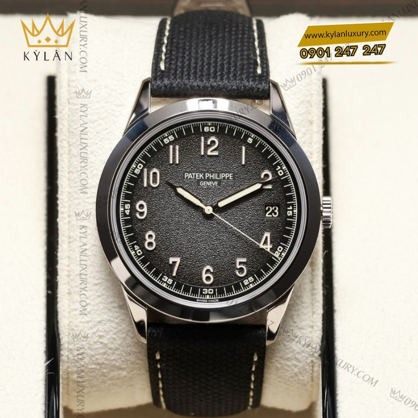 Kỳ Lân Luxury dong ho patek philippe calatrava 5226g 001 13 Đồng hồ Patek Philippe Calatrava mặt xám 5226G-001