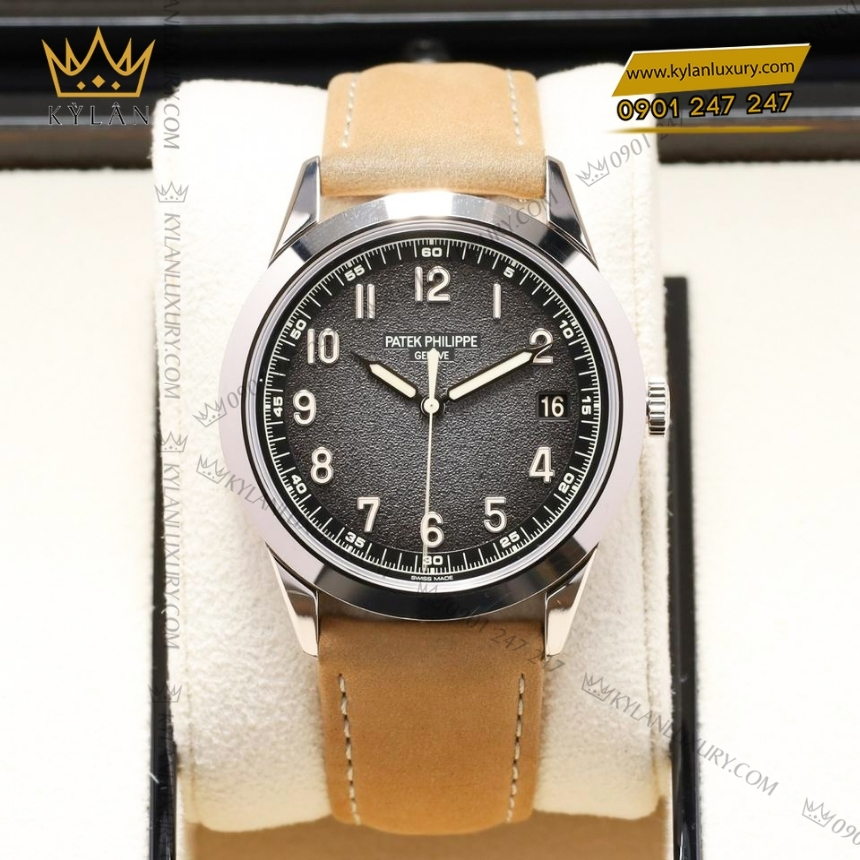 Kỳ Lân Luxury dong ho patek philippe calatrava 5226g 001 3 Đồng hồ Patek Philippe Calatrava mặt xám 5226G-001